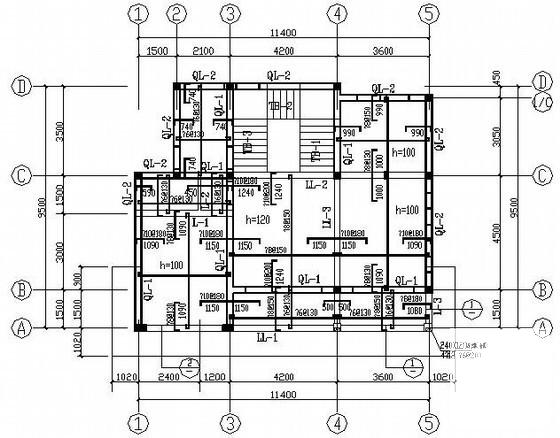 砌体混合结构别墅结构施工图纸（建筑施工CAD图纸） - 3