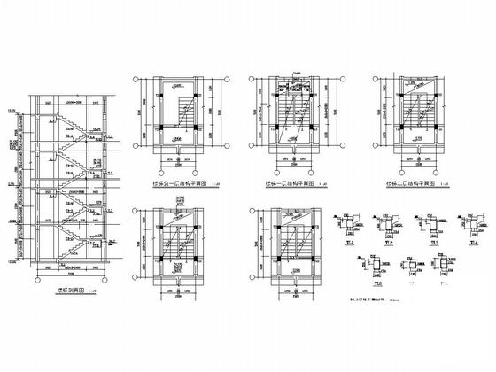6层带半地下室砖混结构住宅楼结构CAD施工图纸 - 4