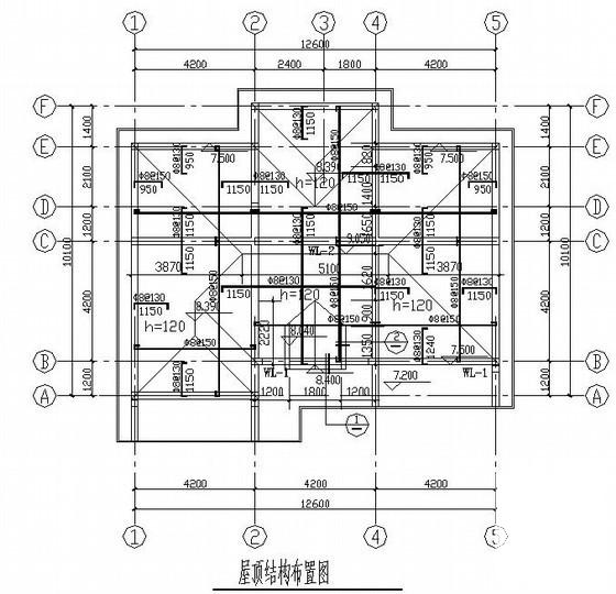 2层砖混结构别墅结构施工图纸（建筑施工CAD图纸坡屋面） - 2