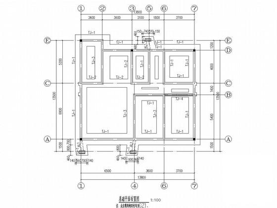 私人住宅楼]4层砖混结构CAD施工图纸（建筑图纸）(平面立面剖面图) - 2