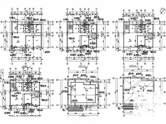 私人住宅楼]4层砖混结构CAD施工图纸（建筑图纸）(平面立面剖面图) - 4