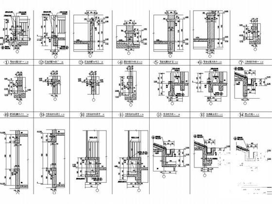 私人住宅楼]4层砖混结构CAD施工图纸（建筑图纸）(平面立面剖面图) - 5