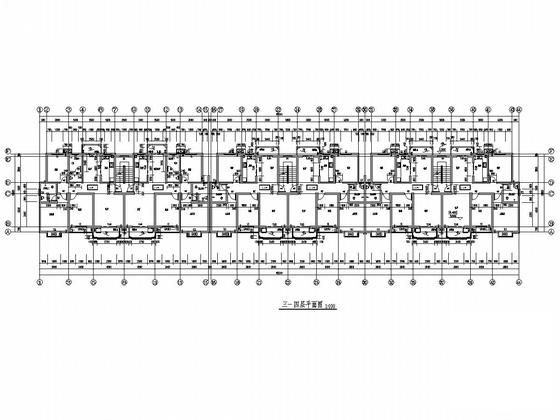 5100平6层（带跃层）砖混结构住宅楼建筑结构CAD施工图纸(基础设计等级) - 4