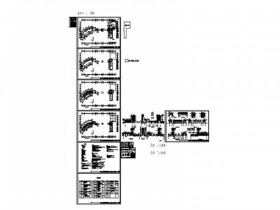 居住区欧式大门建筑CAD施工图纸（23张） - 4