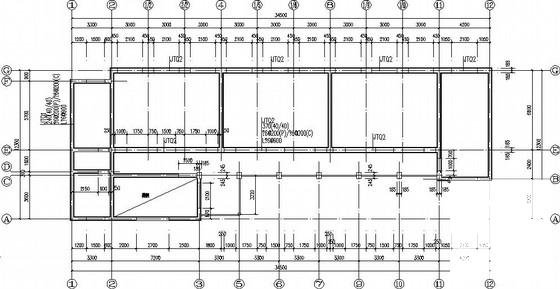 小学教学楼加固改造结构CAD施工图纸(平面布置图) - 1