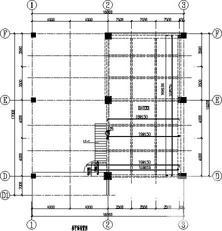 架空阁楼局部加层结构CAD施工图纸（6度抗震）(平面布置图) - 1