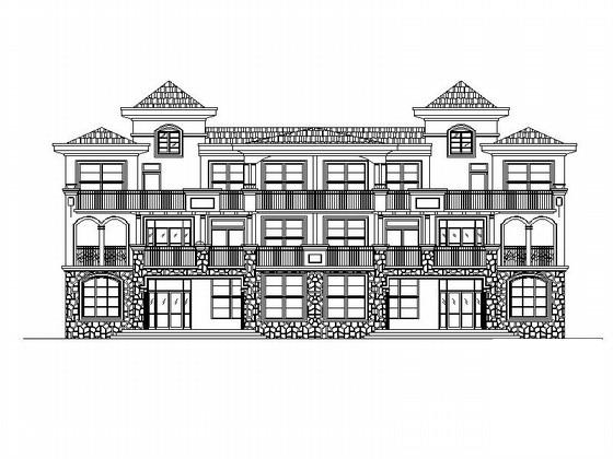 小型多层砖瓦屋面式商业办公楼房建筑施工CAD图纸 - 1
