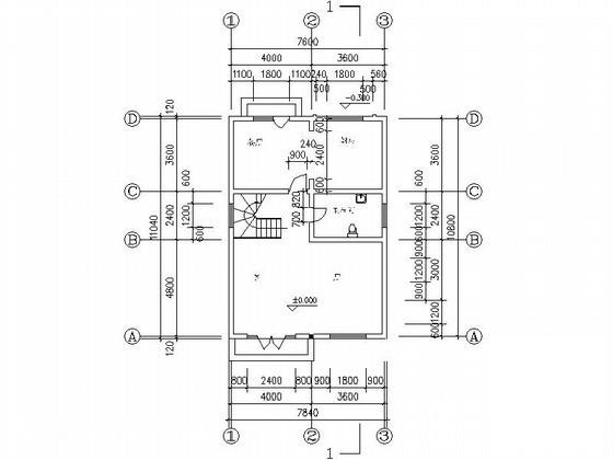 3层小康农居建筑方案设计CAD图纸（5张）(平面图) - 3