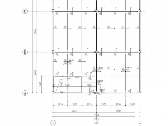 两层钢框架办公楼结构CAD施工图纸（独立基础） - 3