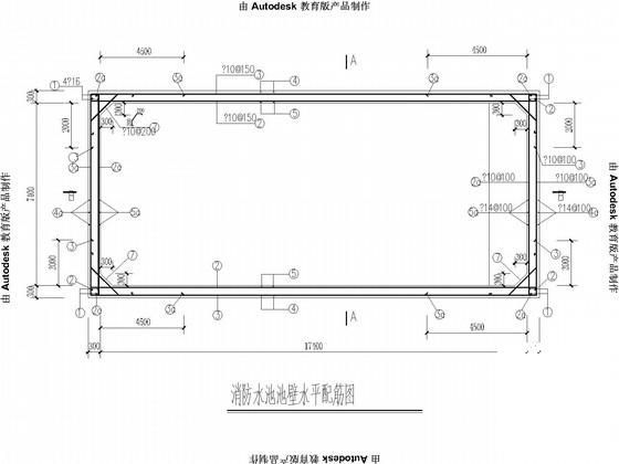 循环水场、水池凉水塔结构CAD施工图纸(平面布置图) - 3