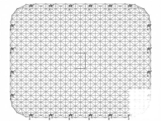 奥林匹克中心蓝球馆网架结构CAD施工图纸（7度抗震） - 1