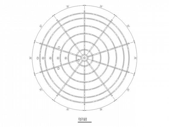 综合楼圆形采光顶结构CAD施工图纸（轻钢结构） - 1