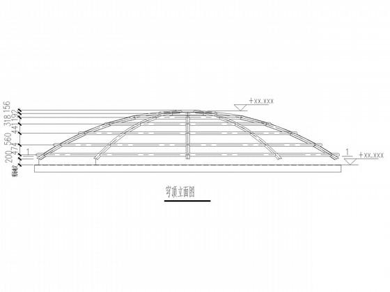 综合楼圆形采光顶结构CAD施工图纸（轻钢结构） - 2