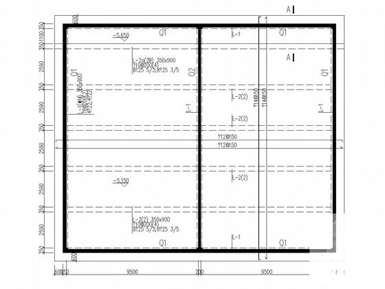 特种结构景观水池结构CAD施工图纸(板配筋图) - 2