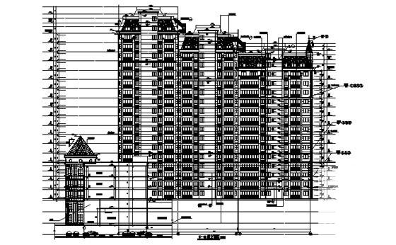 欧式现代小区18层住宅楼建筑施工CAD图纸（2号楼） - 4