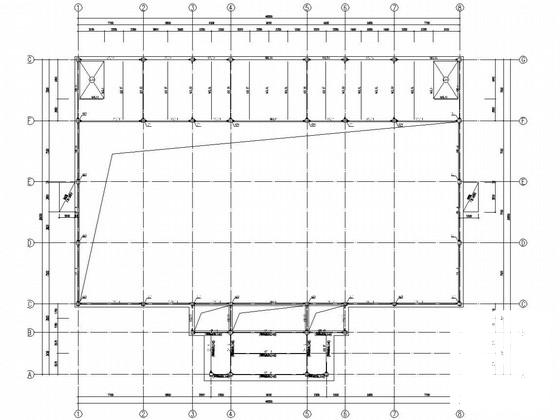 两层钢框架结构售楼处结构CAD施工图纸（7度抗震） - 2