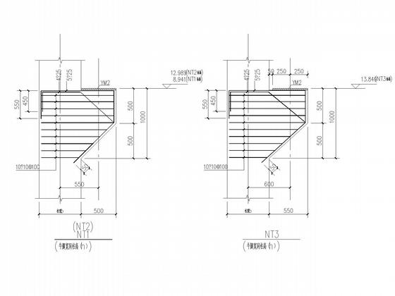 汽车装车带式输送机栈桥结构CAD施工图纸(梁平法配筋图) - 5