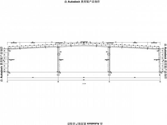 54米X90米门式刚架厂房结构CAD施工图纸(平面布置图) - 1