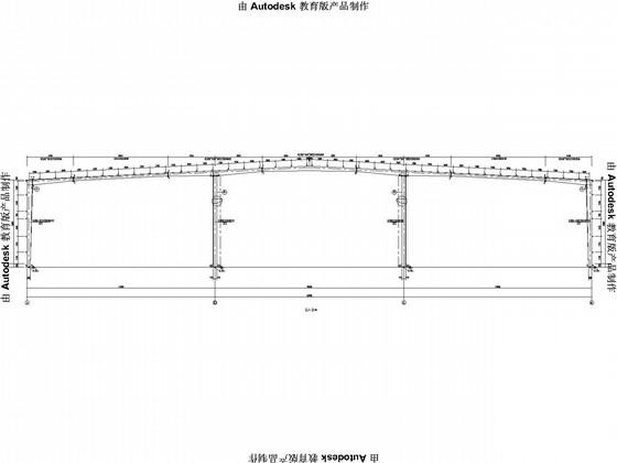 54米X90米门式刚架厂房结构CAD施工图纸(平面布置图) - 1