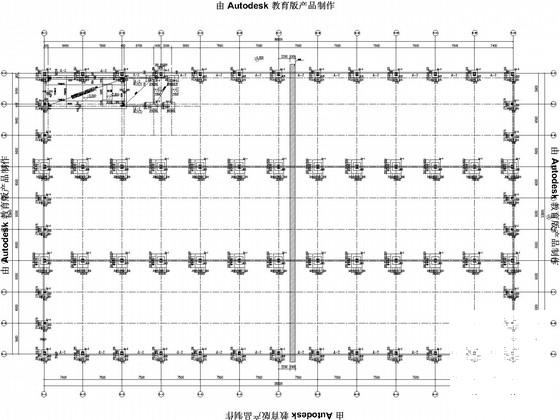54米X90米门式刚架厂房结构CAD施工图纸(平面布置图) - 2