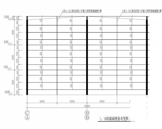 标准化加工车间钢框架结构CAD施工图纸（6度抗震） - 3