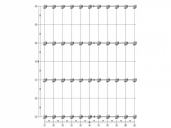 多连跨门式刚架厂房结构CAD施工图纸（8度抗震）(平面布置图) - 4