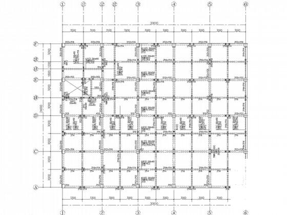 8度抗震3层框架文化城结构CAD施工图纸 - 1