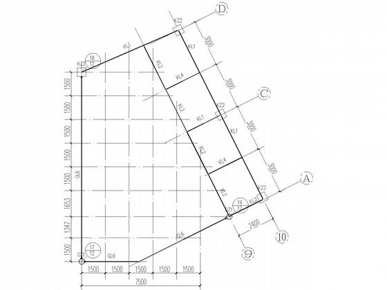 8度抗震3层框架文化城结构CAD施工图纸 - 2