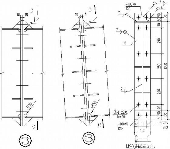 垃圾综合处理场车间结构CAD施工图纸（门式刚架） - 4