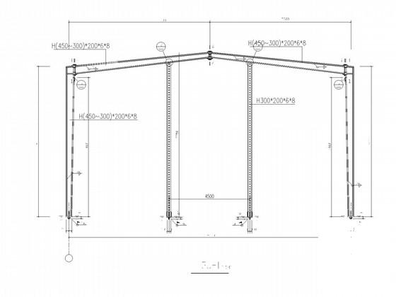 15米跨门式刚架厂房结构CAD施工图纸（7度抗震） - 1