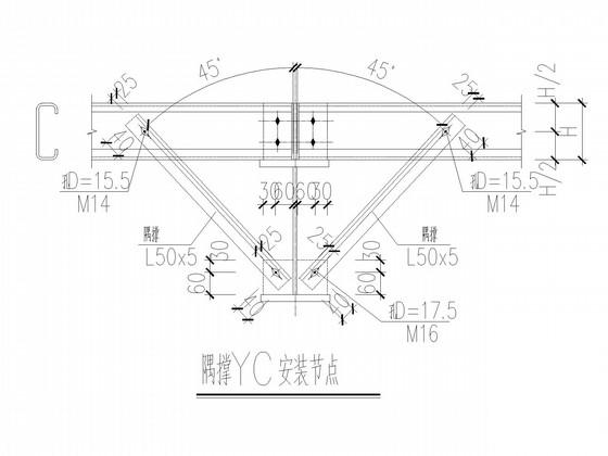 15米跨门式刚架厂房结构CAD施工图纸（7度抗震） - 4