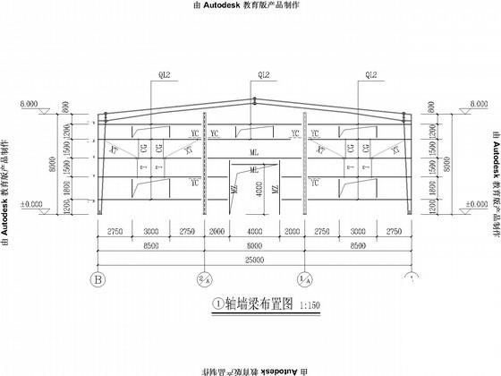 25米跨门式刚架厂房结构CAD施工图纸（独立基础） - 4