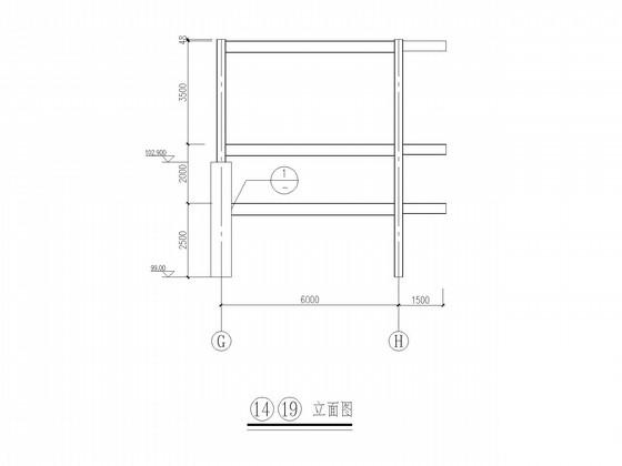 混凝土屋顶加建扇形钢结构CAD施工图纸 - 3