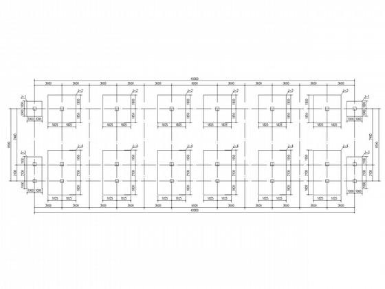 8度区4层钢框架结构CAD施工图纸（独立基础）(平面布置图) - 2