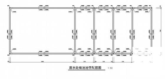 22×7米矩形水池结构CAD施工图纸（7度抗震） - 3