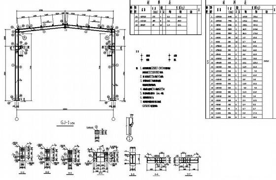 12m跨钢结构厂房建筑结构CAD施工图纸(平面布置图) - 4