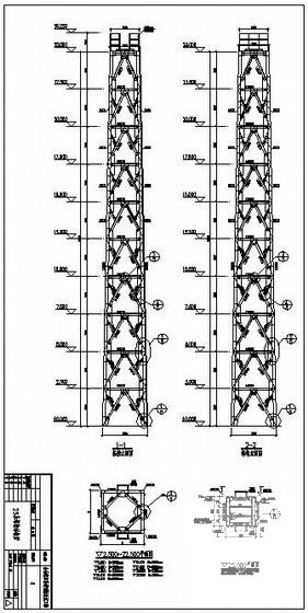 山岳缆车救援塔架结构CAD施工图纸（格构式钢结构） - 3