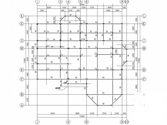 3层门式刚架结构别墅结构CAD施工图纸（6度抗震） - 2