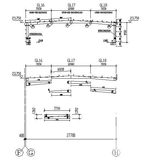 单层钢排架厂房结构CAD施工图纸（6度抗震） - 4
