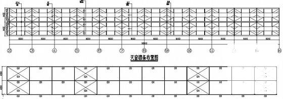 三联跨门式刚架厂房结构CAD施工图纸（6度抗震） - 2