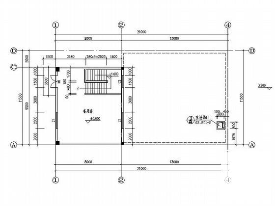 地区消防水池建筑施工CAD图纸 - 3