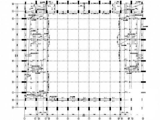 3层门式刚架结构电影城结构CAD施工图纸（7度抗震）(平面布置图) - 1