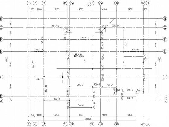 3层门式刚架结构别墅结构CAD施工图纸（6度抗震） - 4
