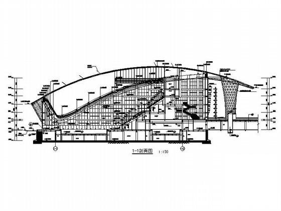 现代五项赛事中心游泳击剑馆建筑施工CAD图纸(卫生间详图) - 2