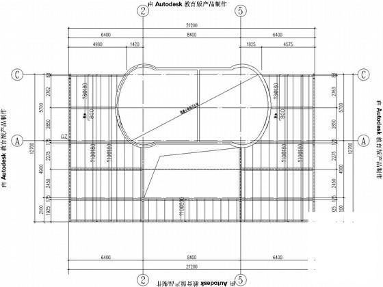 广场门式刚架结构平台结构CAD施工图纸（6度抗震） - 4