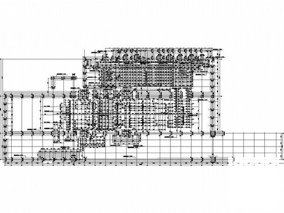 单层桩基础框架结构厂房结构CAD施工图纸(平面布置图) - 1