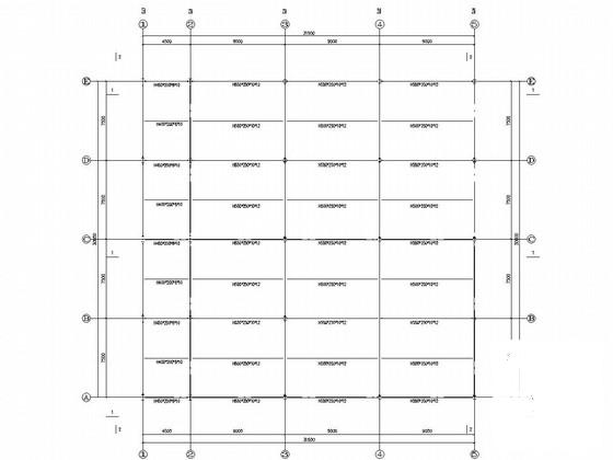 两层门式刚架结构厂房结构CAD施工图纸(平面布置图) - 2