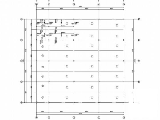 两层门式刚架结构厂房结构CAD施工图纸(平面布置图) - 3