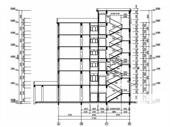6层休闲度假旅馆建筑方案设计CAD图纸 - 2