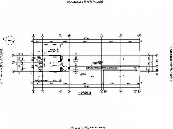 单层企业传达室及大门建筑设计CAD施工图纸（米含结构、电气CAD施工图纸） - 3